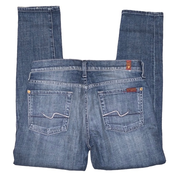 7FAM Josefina Skinny Boyfriend Button Fly Jeans Size 25 - Picture 5 of 8